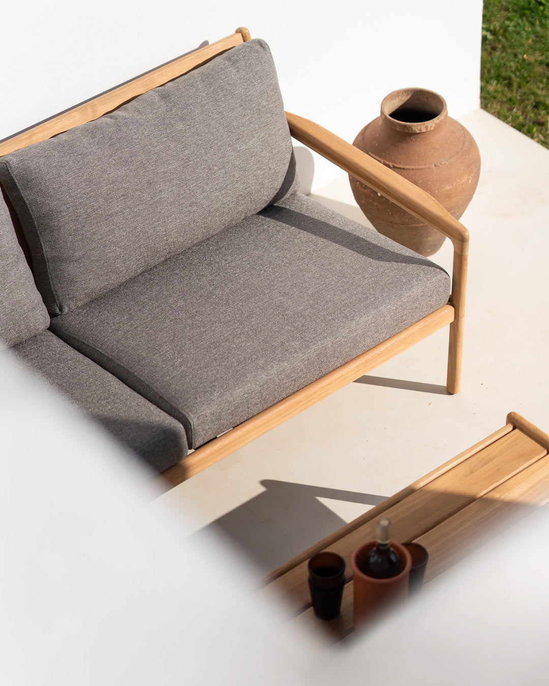 Ethnicraft Teak Jack Outdoor Lounge chair in Mocha