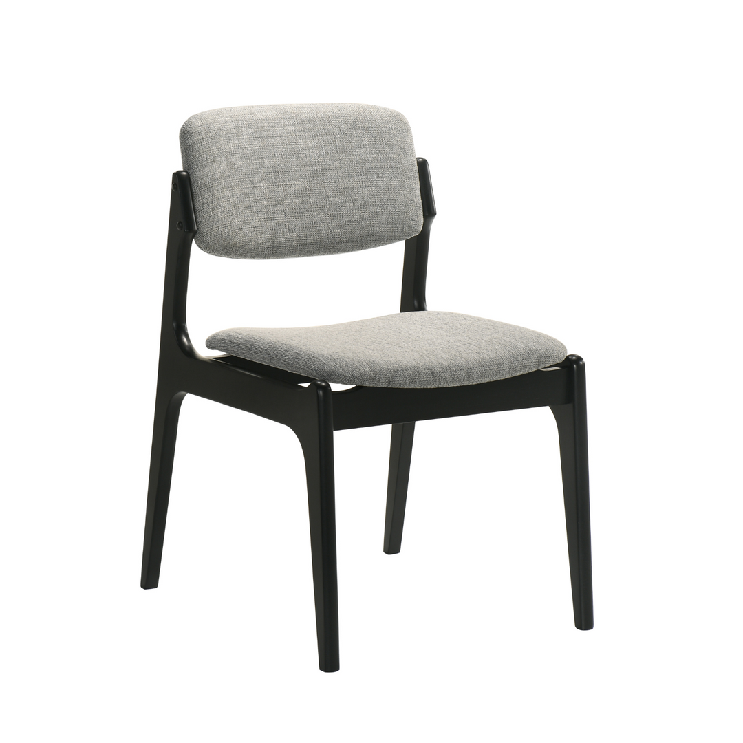 Tivoli Dining Chair - Black / Grey Fabric