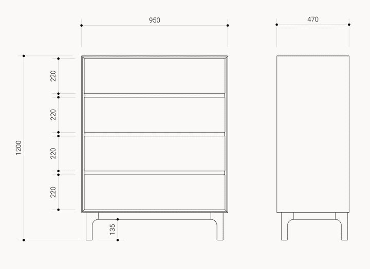 Evans American Oak Tallboy