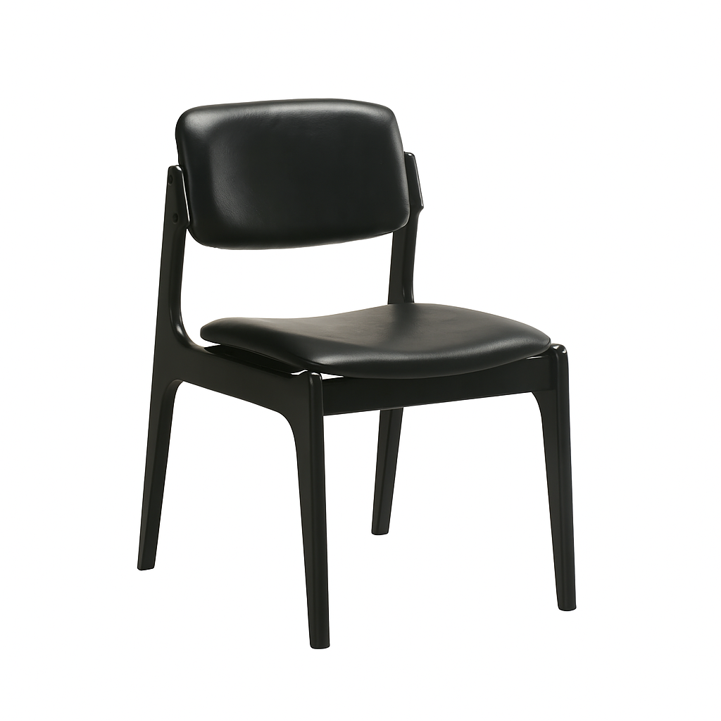 Tivoli Dining Chair - Black / Black Leather