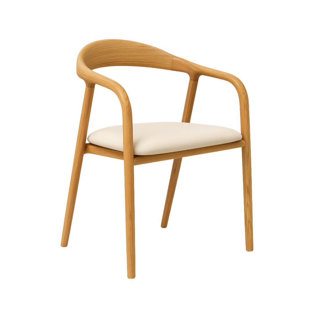 Lille Dining Chair - Natural / White