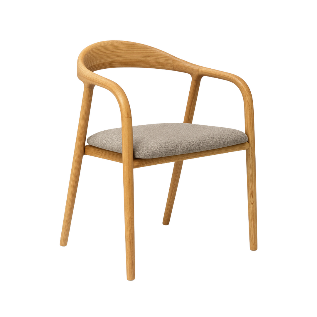 Lille Dining Chair - Natural / Grey