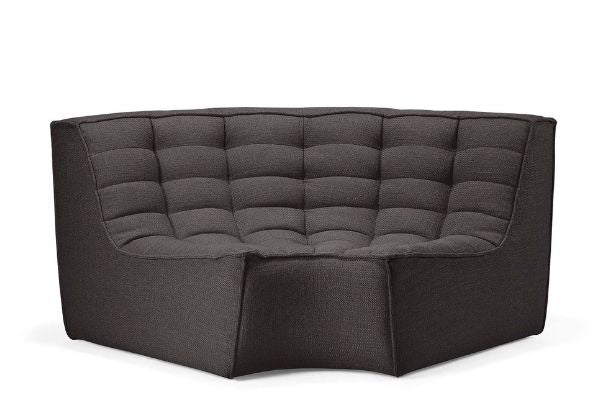 Ethnicraft N701 Sofa Round Corner in Dark Grey