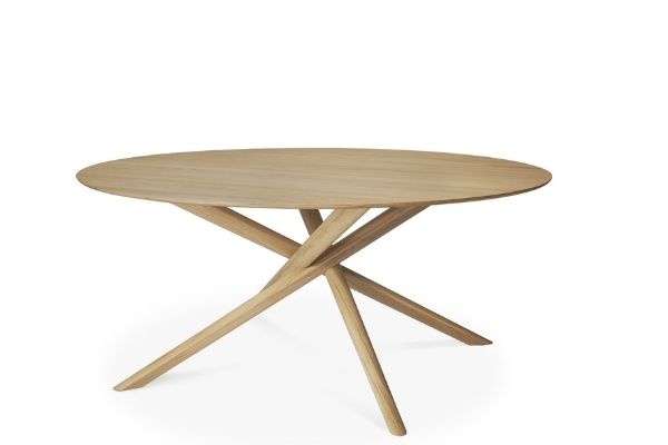 Ethnicraft Oak Mikado Round Dining Table 150D