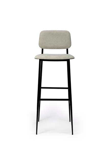 Ethnicraft DC Bar Stool in Light Grey