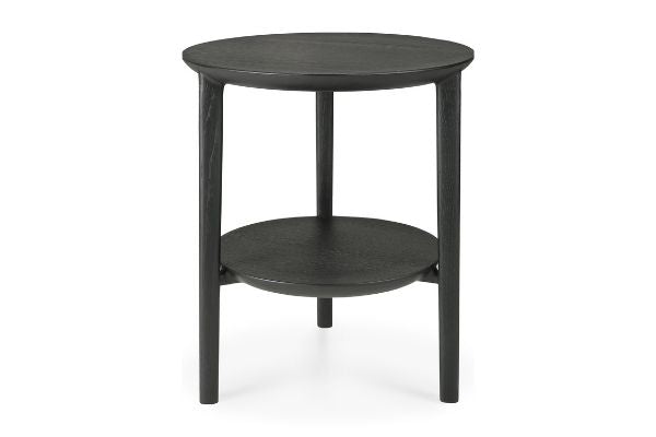 Ethnicraft Oak Bok Black Side Table