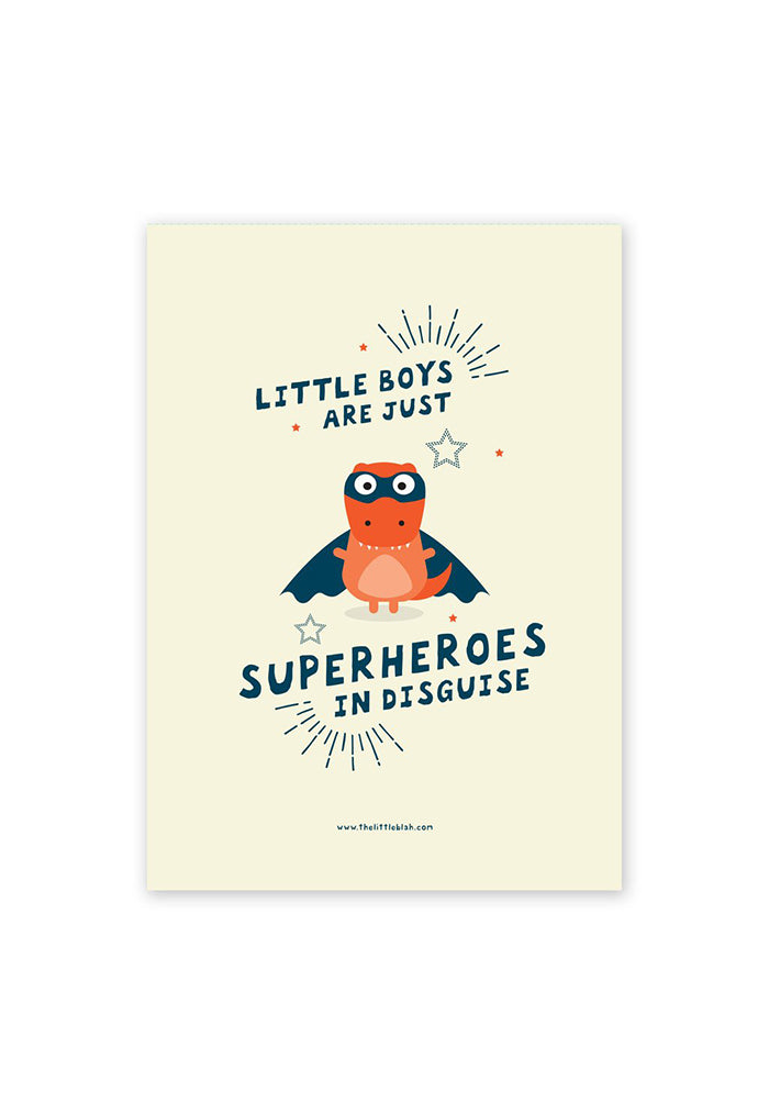 Superhero boy print by The Little Blah  $10.95