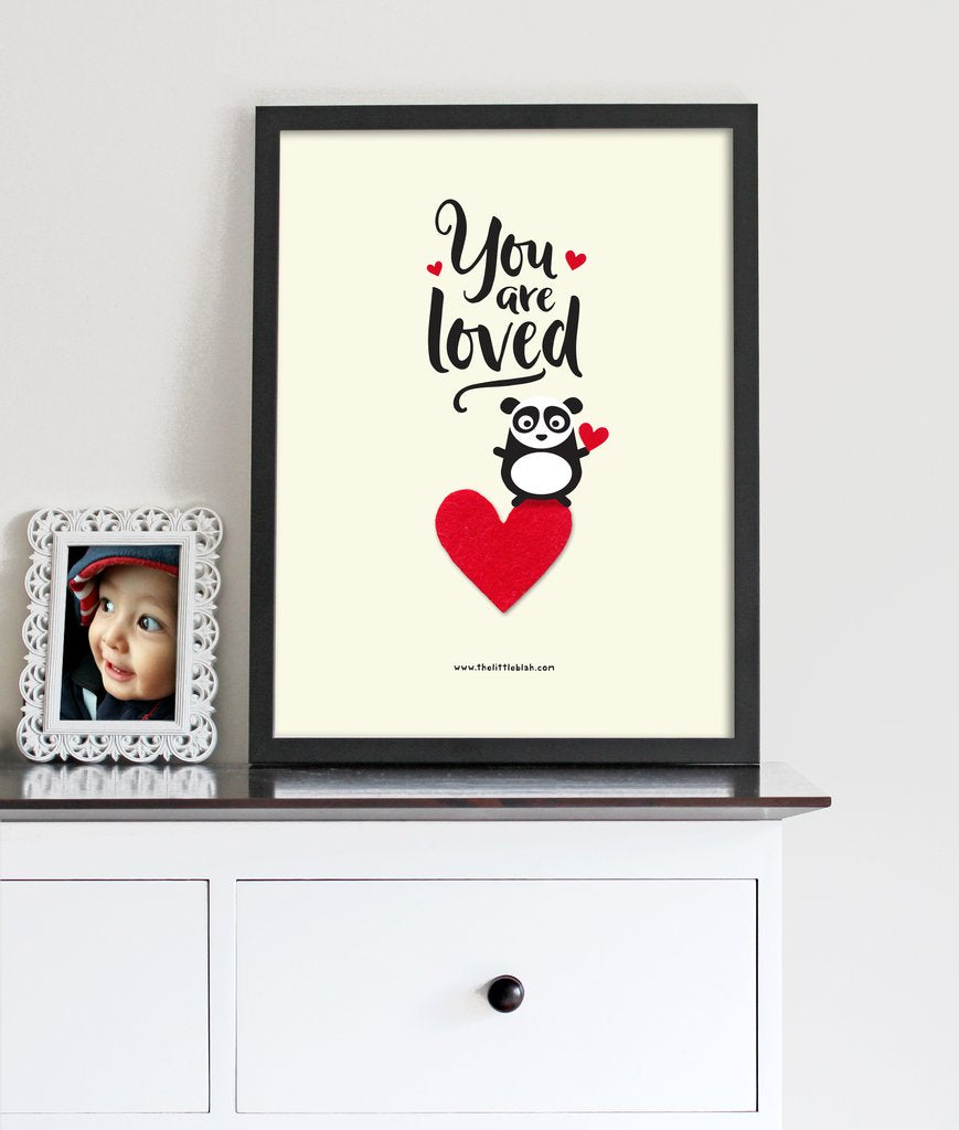 You are loved panda print