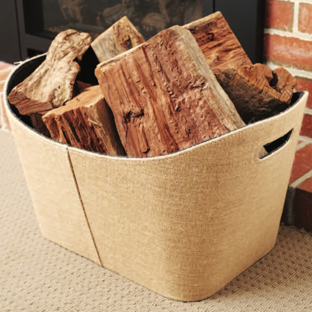 Firewood Log Basket Natural Jute Easterly