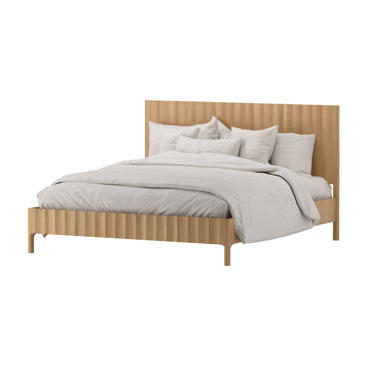 Bondi Oak Fluted Bed - King
