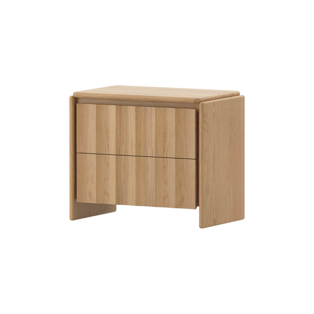 Bondi Oak Fluted Bedside Table