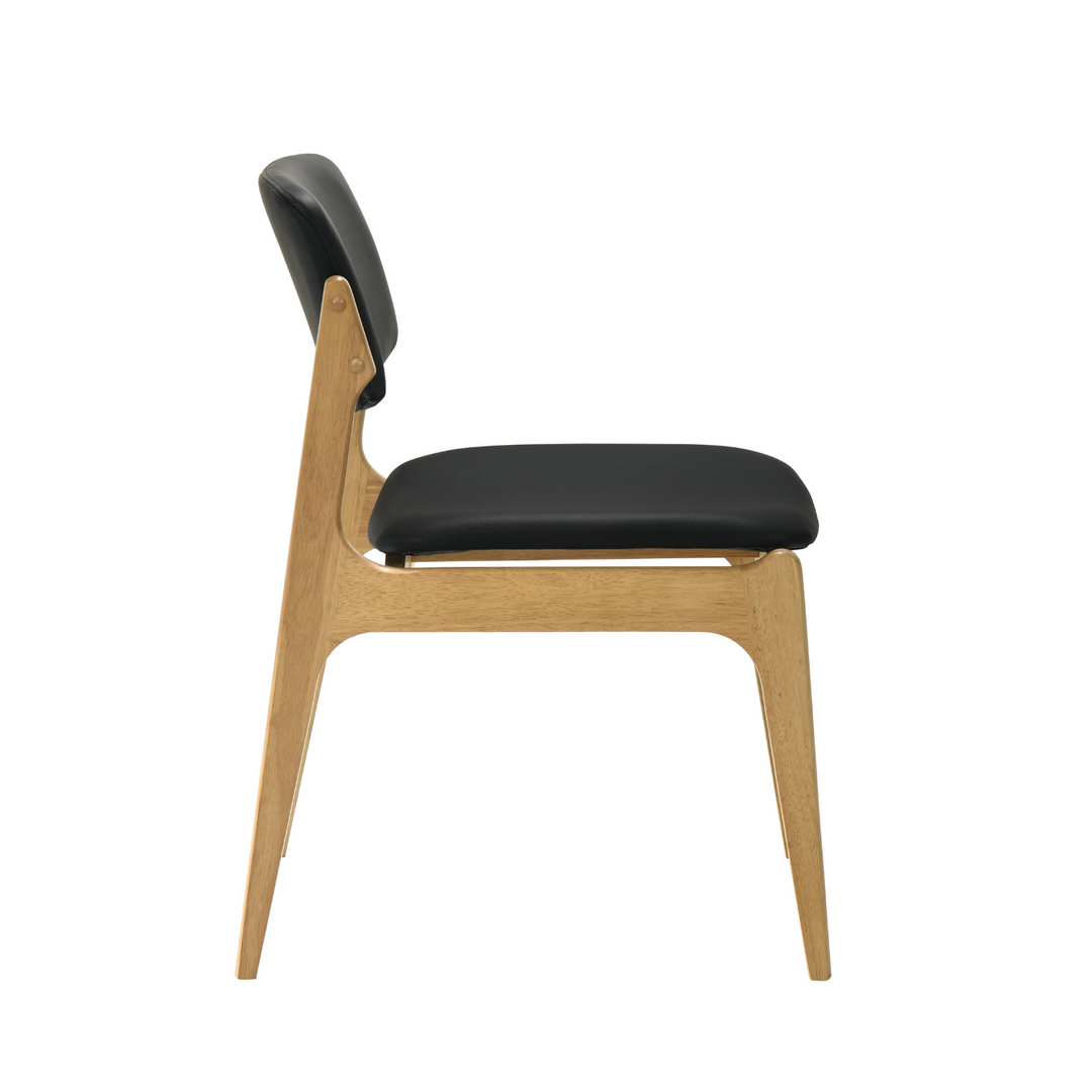 Tivoli Dining Chair - Oak / Black Leather