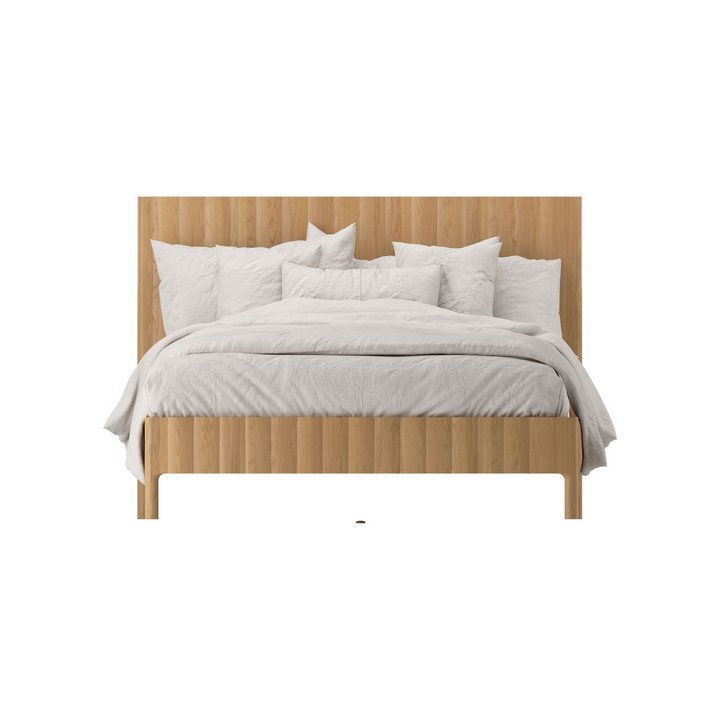 Bondi Oak Fluted Bed - Queen