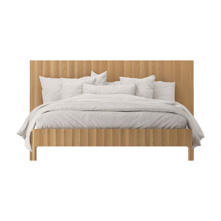 Bondi Oak Fluted Bed - King