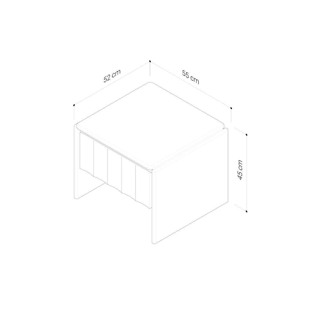 Bondi Fluted Oak Side Table