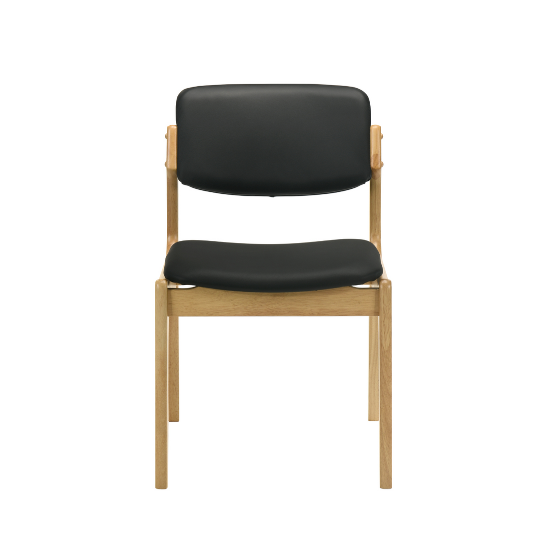 Tivoli Dining Chair - Oak / Black Leather
