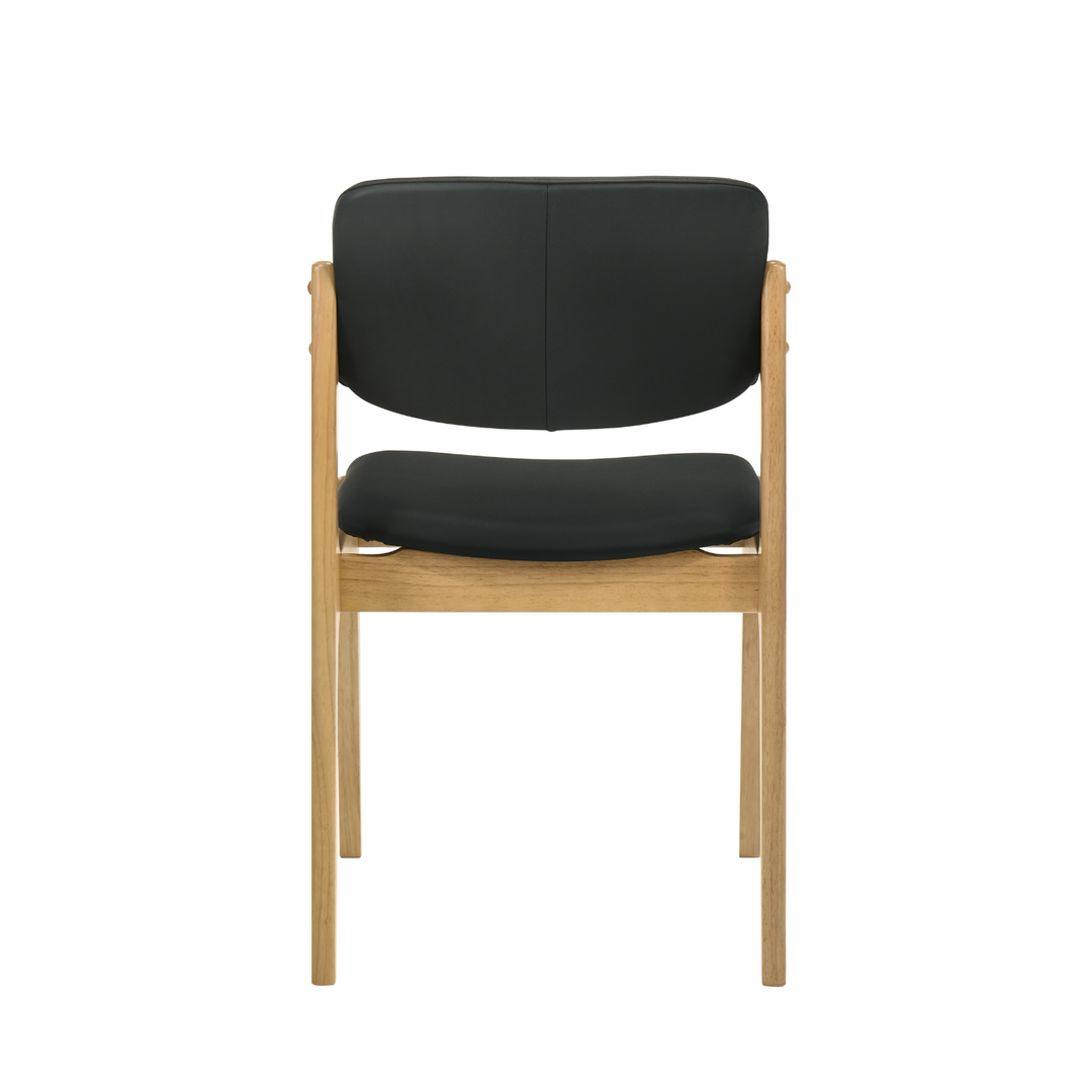 Tivoli Dining Chair - Oak / Black Leather