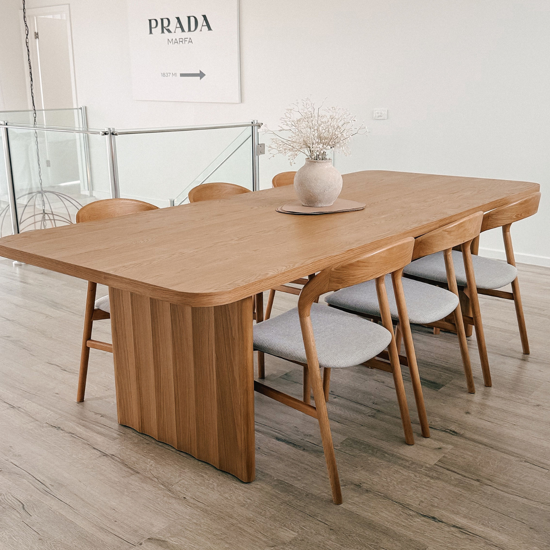 Bondi Fluted Oak Dining Table