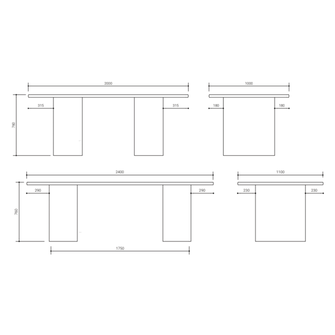 Camden Oak Dining Table - Rectangle