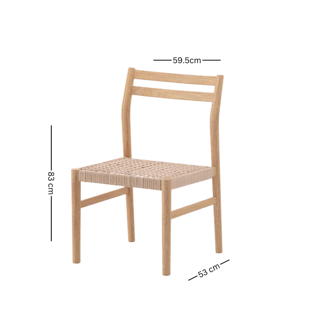 Lorna Wound Rope Oak Dining Chair