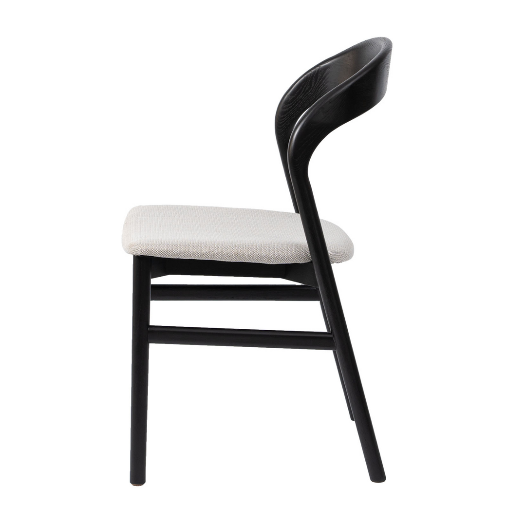 Tempo Black Oak & Fabric Dining Chair