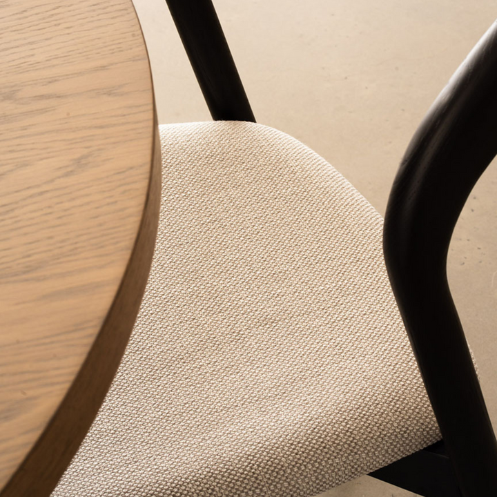 Tempo Black Oak & Fabric Dining Chair