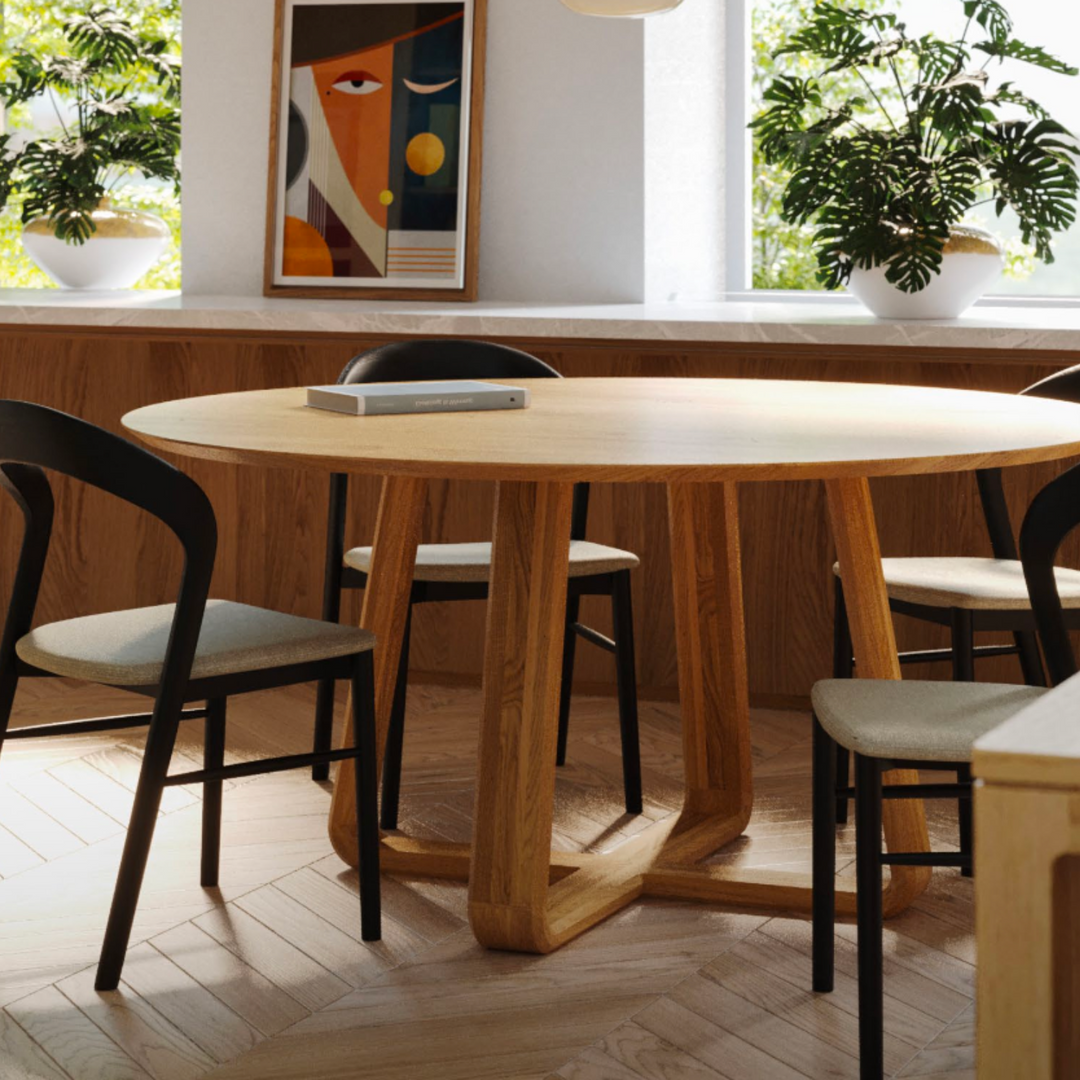 Regent Round Dining Table - American Oak