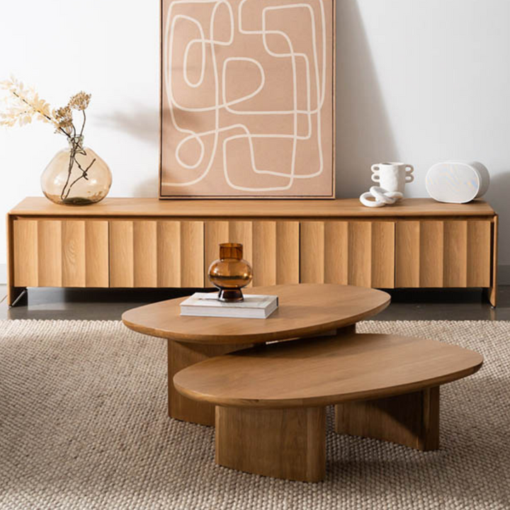 James Nesting Oak Coffee Table Set