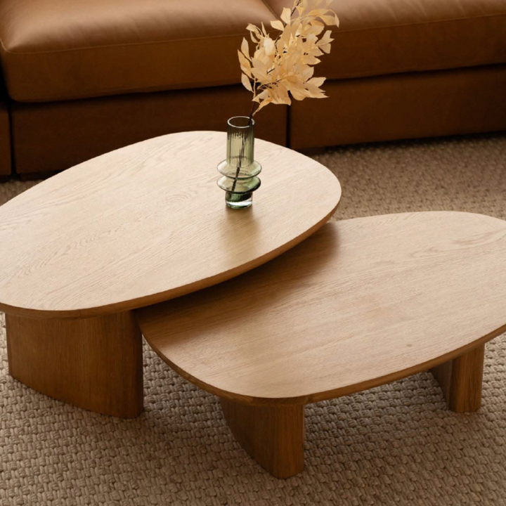 James Nesting Oak Coffee Table Set