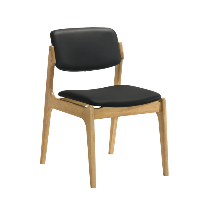 Tivoli Dining Chair - Oak / Black Leather