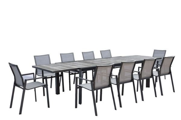 Katerina Extension Table 220/340L with Tile Top in Grey