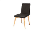 modern dining chair, dining chair, upholstered dining chair, black dining chair, charcoal dining chair, fabric dining chair, tapered leg dining chair, commercial furniture, commercial dining chair, furniture geelong, furniture torquay, furniture ocean grove