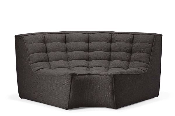 Ethnicraft N701 Sofa Round Corner in Dark Grey
