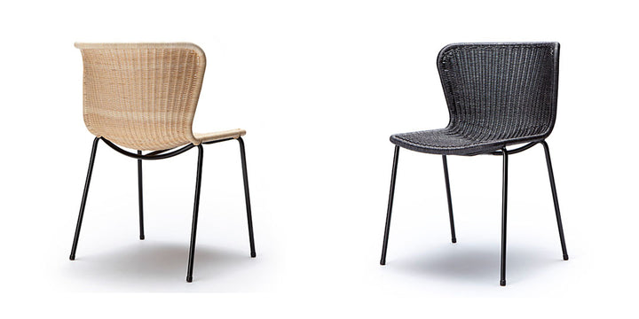rattan chair, indoor dining chair, rattan dining chair, stackable chair, commercial dining chair, hospitality furniture, commercial furniture, designer chair, designer dining chair, yuzuru yamakawa, furniture geelong, furniture torquay, furniture ocean grove