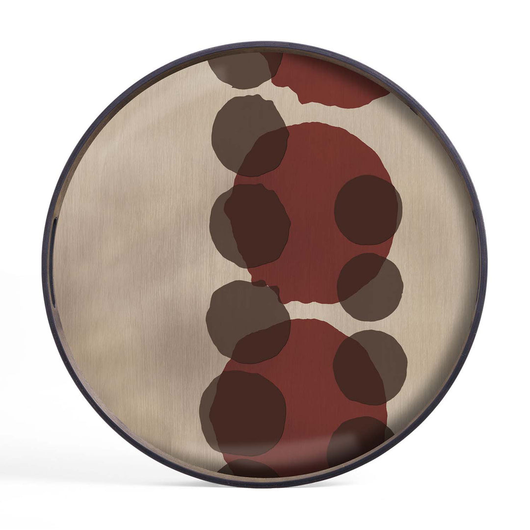 Ethnicraft Pinot Layered Dots Glass Round Tray