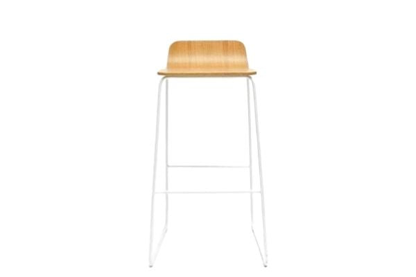 Lolli Bar Stool with White Frame