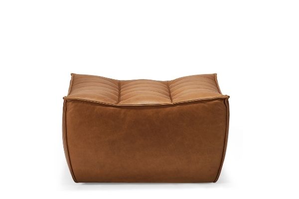 Ethnicraft N701 Footstool in Old Saddle