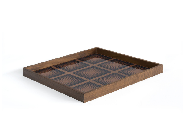 Ethnicraft Ink Squares Glass Tray