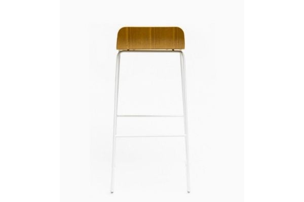 Lolli Bar Stool with White Frame