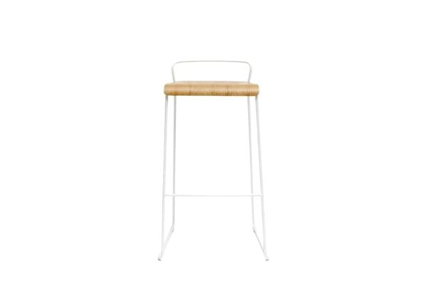 Transit Counter Stool with White Frame