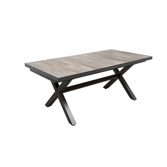 Memphis Extension Outdoor Dining Table - Charcoal