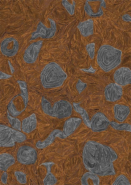 Systems Burnt Orange Framed Canvas Print