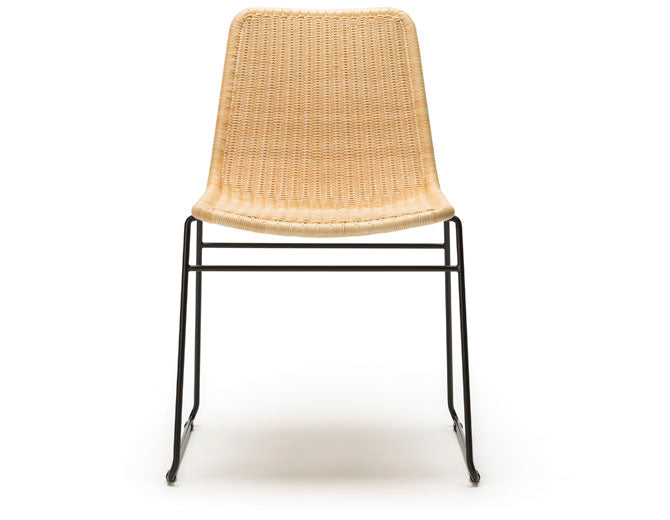 stackable chair, outdoor dining chair, indoor dining chair, dining chair, designer dining chair, rattan chair, yuzuru yamakawa, framed dining chair, restaurant dining chair, hospitality chair, commercial chair, commercial furniture geelong furniture, torquay furniture, ocean grove furniture