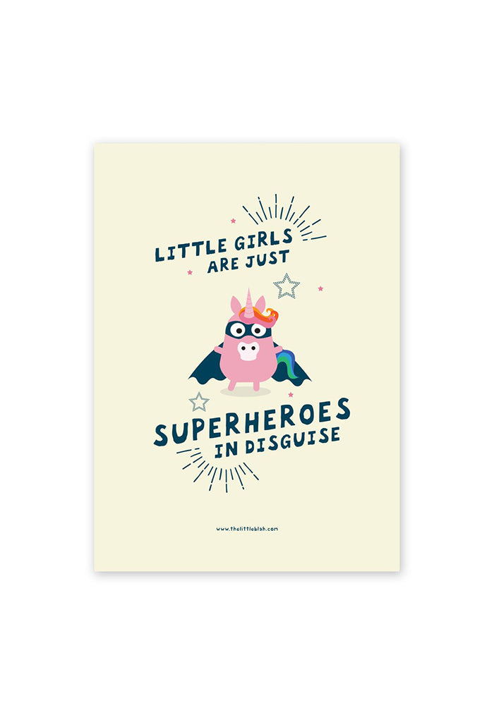 Superhero girl print by The Little Blah  $10.95
