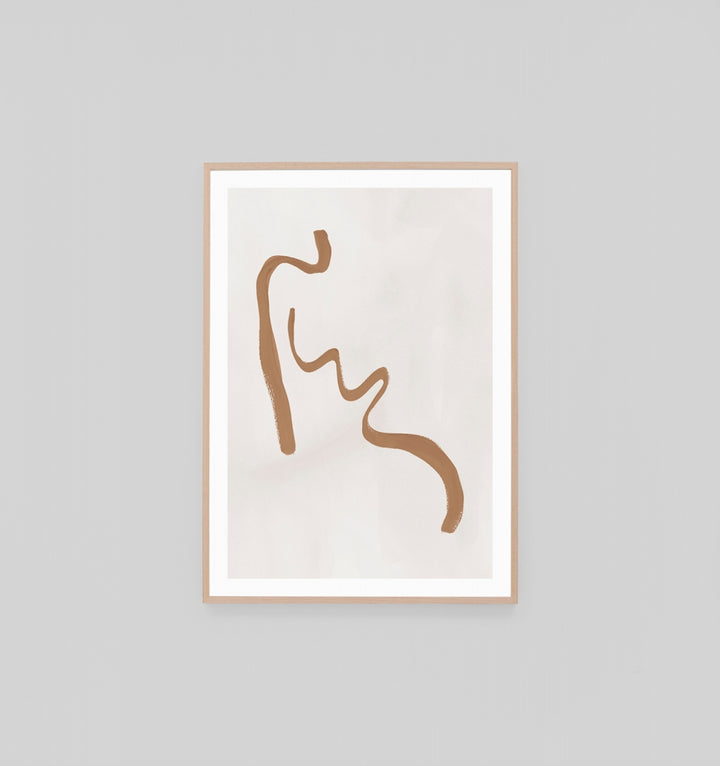 Abstract Figure Caramel 1 Print