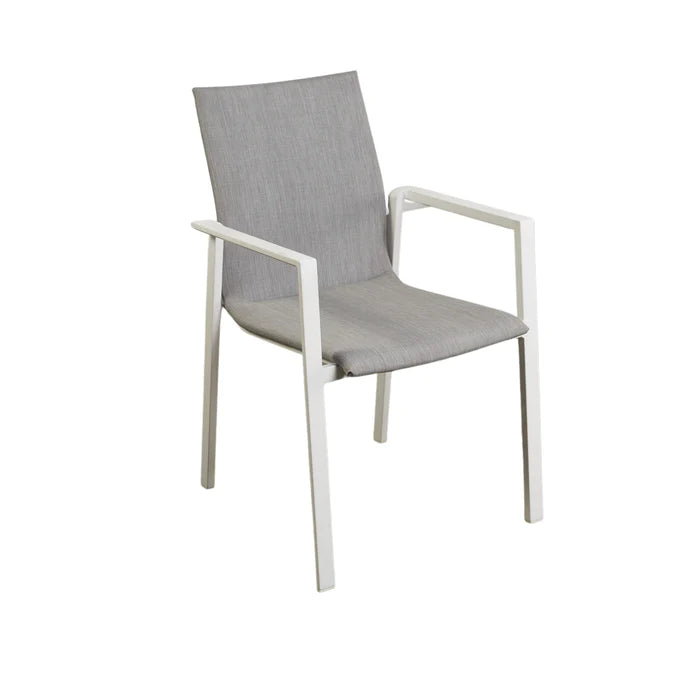 Bronte Padded Sling Outdoor Dining Chair - White