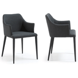 dining chair with arms, fabric dining chair, upholstered dining chair, black dining chair, geelong furniture, torquay furniture, ocean grove furniture